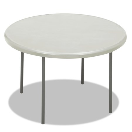 ICEBERG Round Folding Table, 29" H, Platinum Top, Blow-Molded High-Density Polyethylene 65243